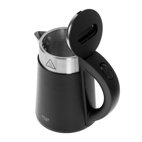 Adler | Kettle | AD 1372 | Electric | 800 W | 0.6 L | Plastic/Stainless steel | 360° rotational base | Black - 5